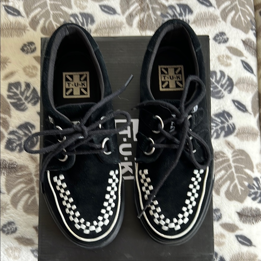 T.U.K Black Suede Creeper Sneakers